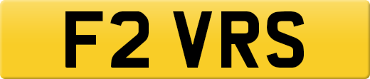 F2 VRS private number plate